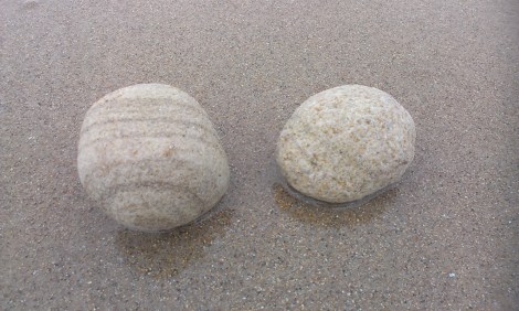 2 stones on beach