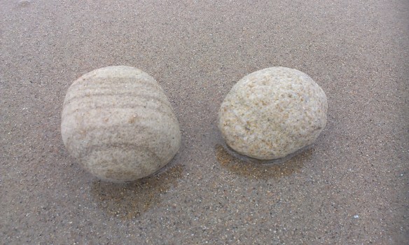2 stones on beach